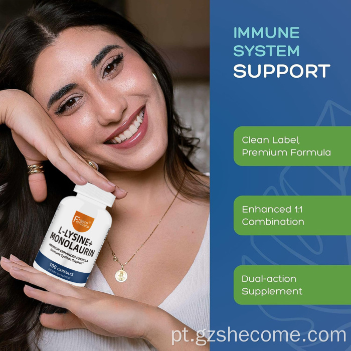 Novas cápsulas de L-lisina com monolaurina